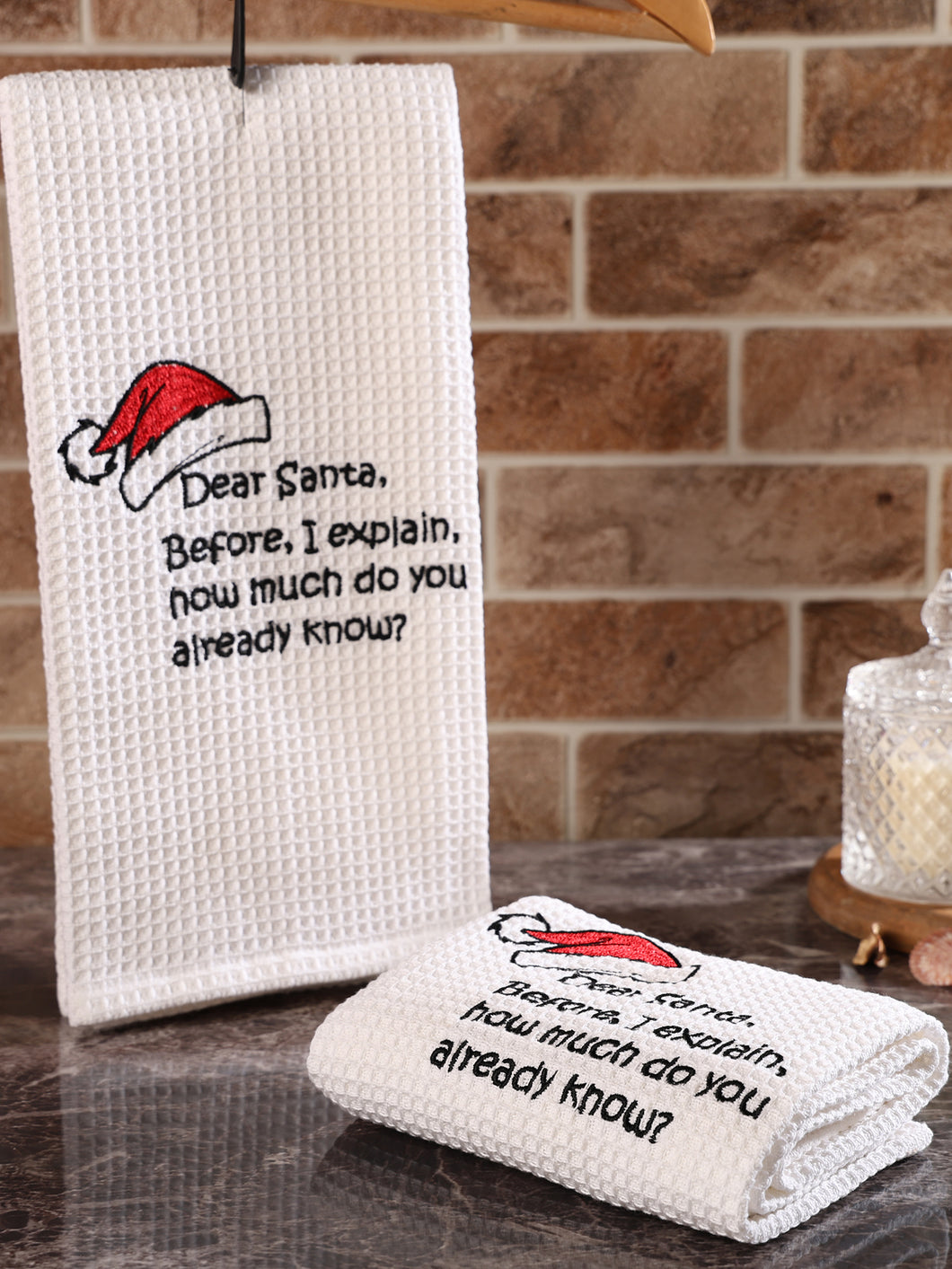 DEAR SANTA DISHTOWEL- Set Of 2, MH-306