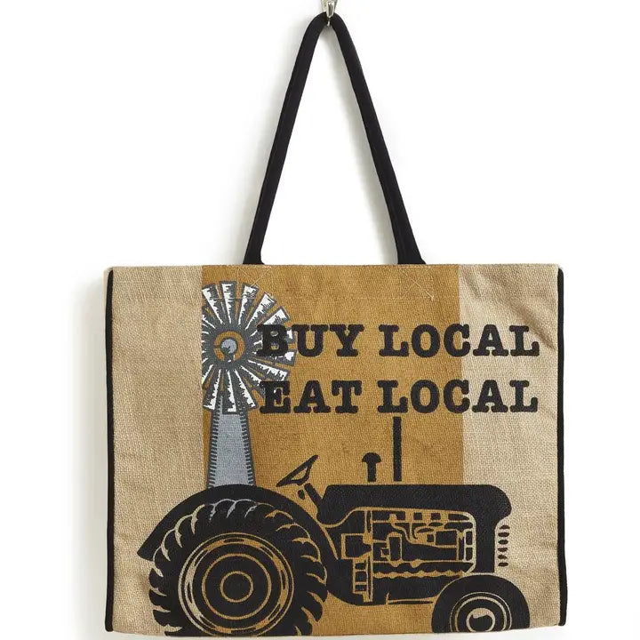 Farm Fresh Eco-Friendly Women's Burlap Tote Bag B-520