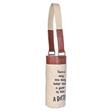 Load image into Gallery viewer, A Bottle Up-Cycled Canvas Wine Bag M-6548
