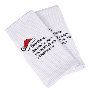 DEAR SANTA DISHTOWEL- Set Of 2, MH-306