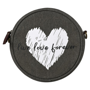 LIVE LOVE FOREVER ROUND CROSSBODY, M-1827(ORIGINAL LEATHER)