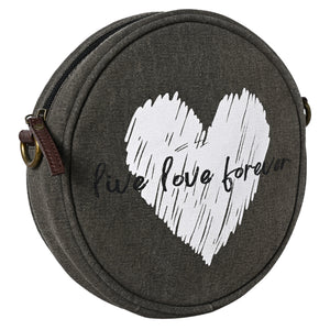 LIVE LOVE FOREVER ROUND CROSSBODY, M-1827(ORIGINAL LEATHER)