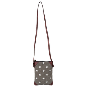 STAR CANVAS CROSSBODY Up-Cycled M-1822 (original leather)