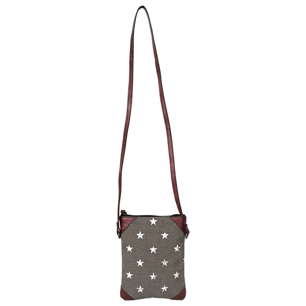 STAR CANVAS CROSSBODY Up-Cycled M-1822 (original leather)