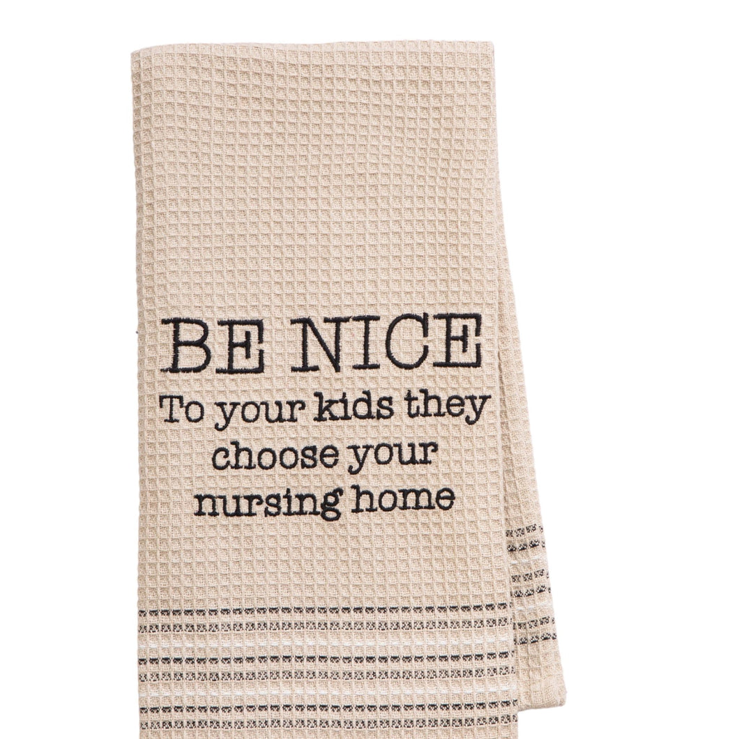 Be Nice Dishtowel- Set Of 2, MH-156