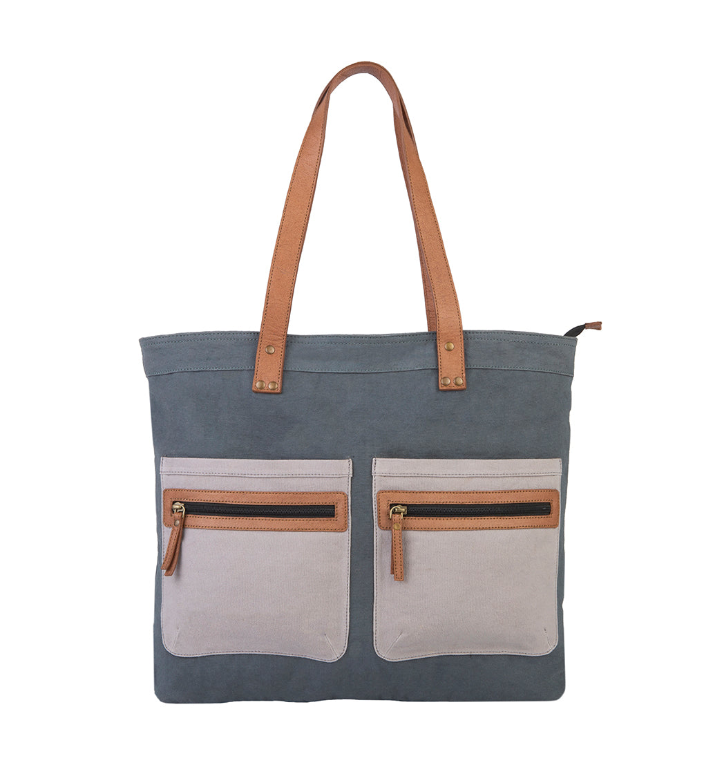 Mona B. Two In One Up-cycled and Re-cycled Canvas Tote/Shoulder/Backpa –  Mona B Retail